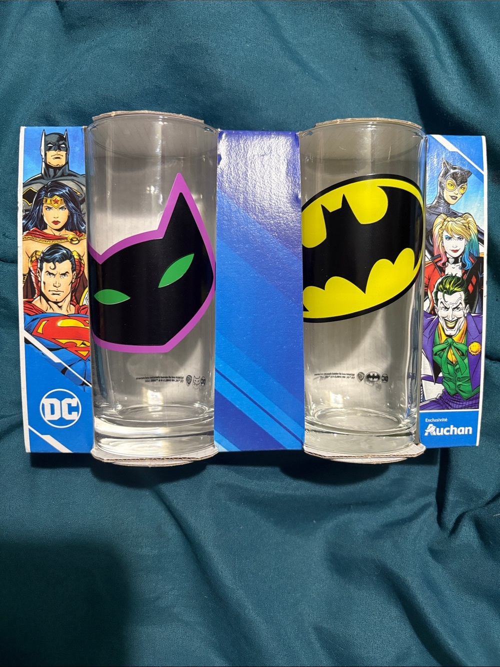 DC Superhero Glasses Set - Yellow Batman & Cat Woman Logos